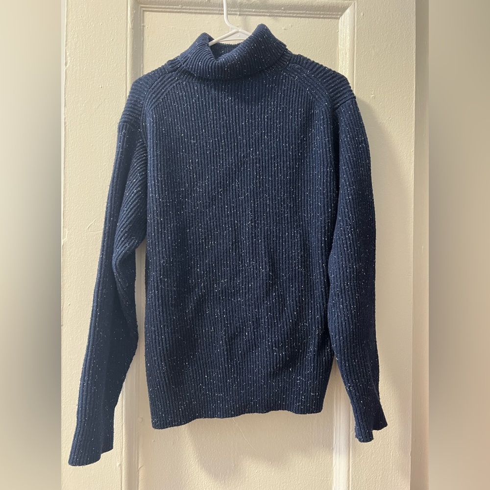 Oversized turtleneck knit sweater